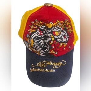 Ed Hardy Embroidered Bejewelled Trucker Cap